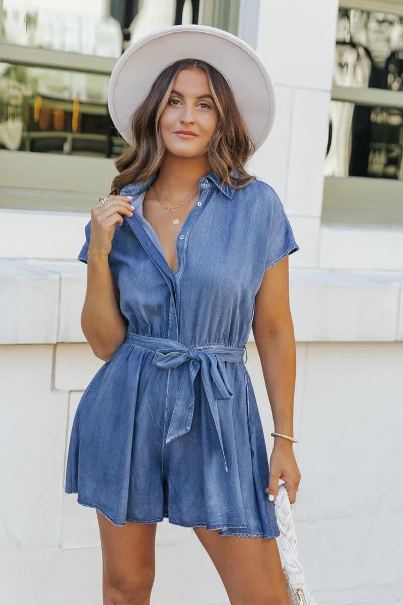 Nashville Denim Romper